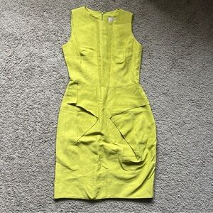 Lela Rose Like Green Pleated Sheath Mini Dress size 2